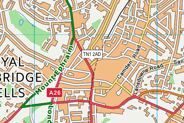 TN1 2AD map - OS VectorMap District (Ordnance Survey)