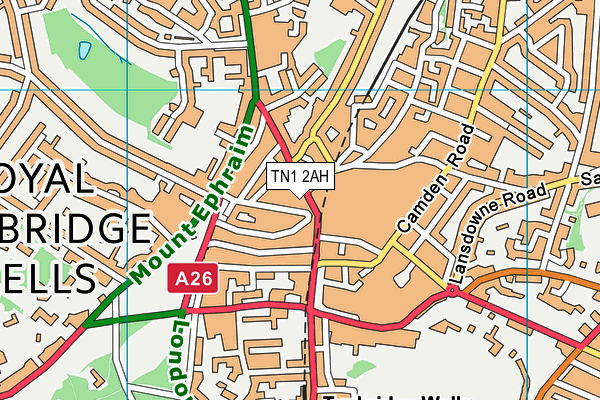 TN1 2AH map - OS VectorMap District (Ordnance Survey)