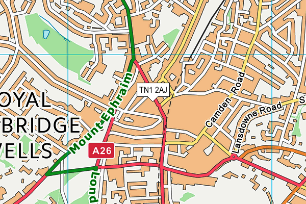 TN1 2AJ map - OS VectorMap District (Ordnance Survey)