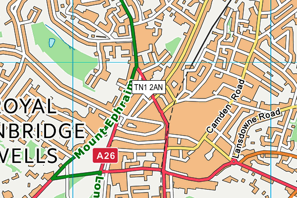 TN1 2AN map - OS VectorMap District (Ordnance Survey)
