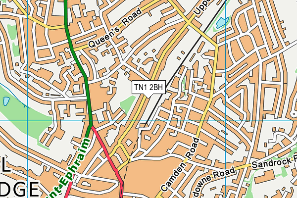 TN1 2BH map - OS VectorMap District (Ordnance Survey)