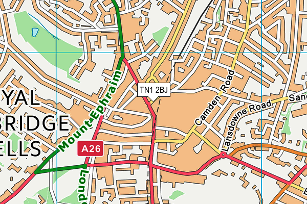 TN1 2BJ map - OS VectorMap District (Ordnance Survey)