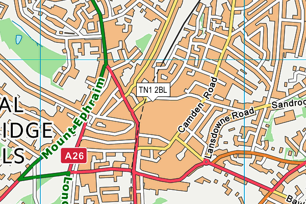 TN1 2BL map - OS VectorMap District (Ordnance Survey)