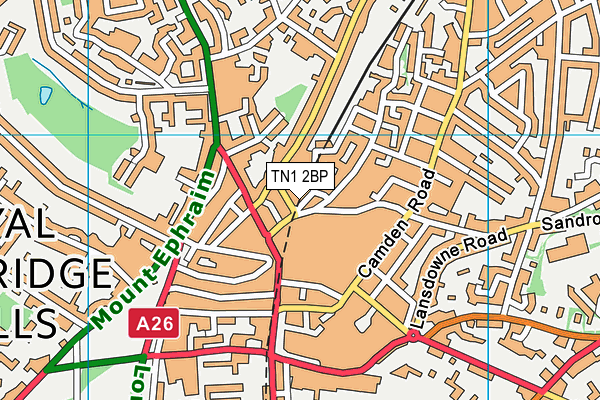 TN1 2BP map - OS VectorMap District (Ordnance Survey)