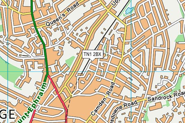 TN1 2BX map - OS VectorMap District (Ordnance Survey)