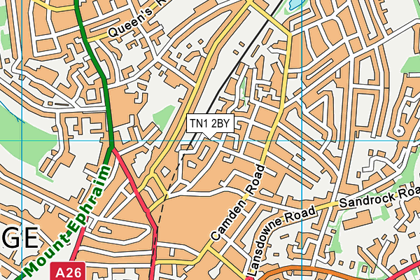 TN1 2BY map - OS VectorMap District (Ordnance Survey)