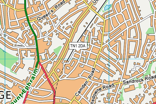 TN1 2DA map - OS VectorMap District (Ordnance Survey)