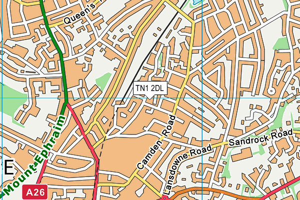 TN1 2DL map - OS VectorMap District (Ordnance Survey)