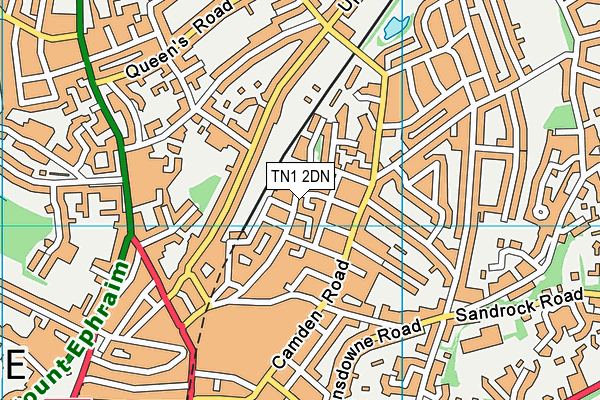 TN1 2DN map - OS VectorMap District (Ordnance Survey)