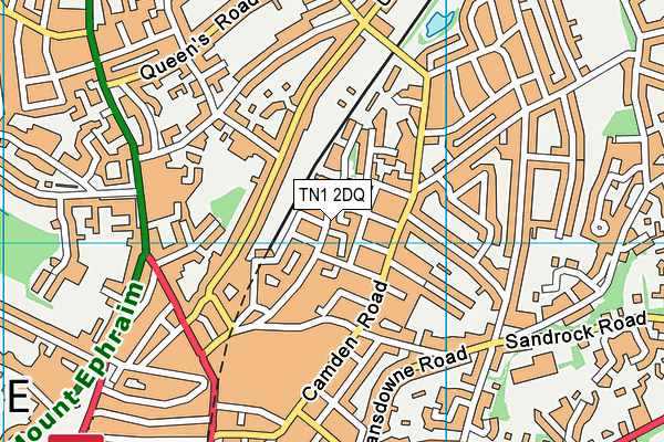 TN1 2DQ map - OS VectorMap District (Ordnance Survey)