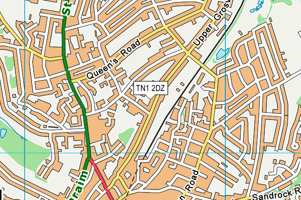 TN1 2DZ map - OS VectorMap District (Ordnance Survey)
