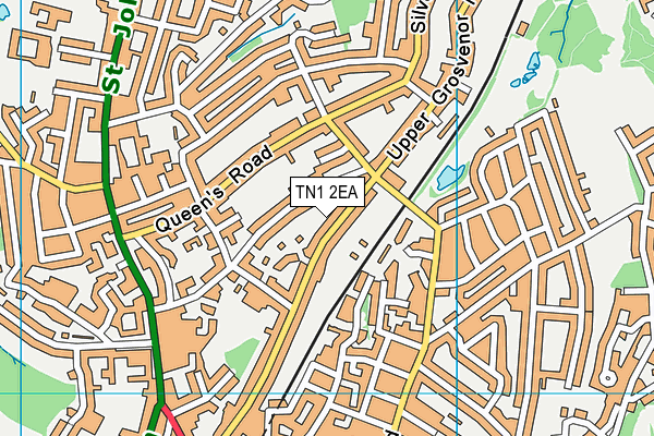 TN1 2EA map - OS VectorMap District (Ordnance Survey)