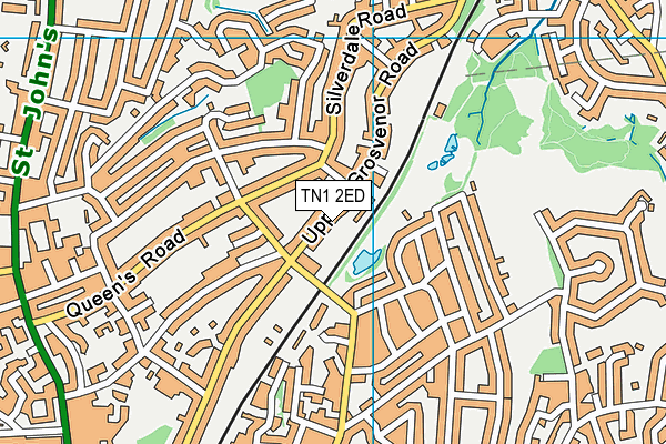 TN1 2ED map - OS VectorMap District (Ordnance Survey)