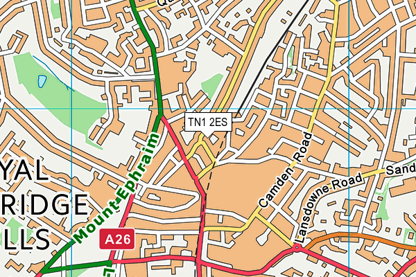 TN1 2ES map - OS VectorMap District (Ordnance Survey)