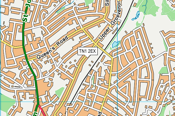 TN1 2EX map - OS VectorMap District (Ordnance Survey)