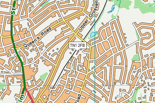 TN1 2FB map - OS VectorMap District (Ordnance Survey)