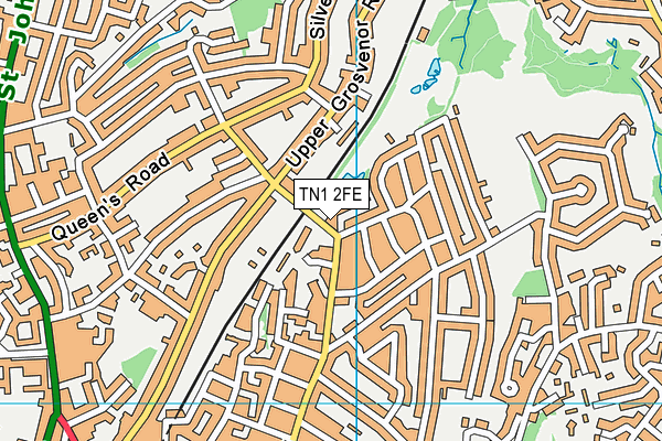 TN1 2FE map - OS VectorMap District (Ordnance Survey)