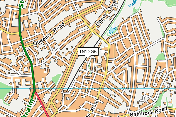 TN1 2GB map - OS VectorMap District (Ordnance Survey)