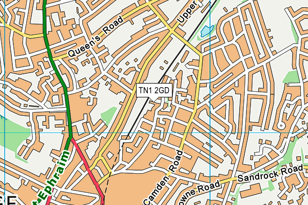 TN1 2GD map - OS VectorMap District (Ordnance Survey)