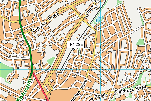 TN1 2GE map - OS VectorMap District (Ordnance Survey)