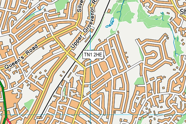 TN1 2HE map - OS VectorMap District (Ordnance Survey)