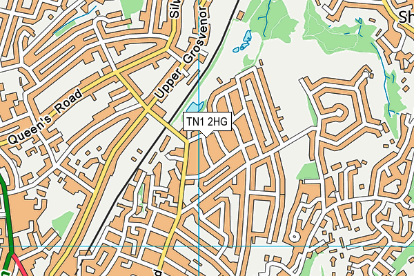 TN1 2HG map - OS VectorMap District (Ordnance Survey)
