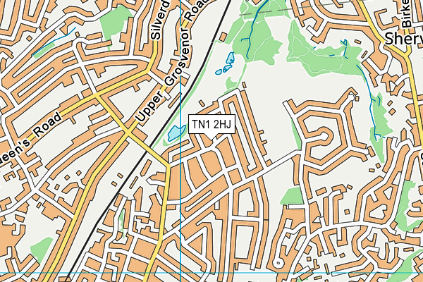 TN1 2HJ map - OS VectorMap District (Ordnance Survey)