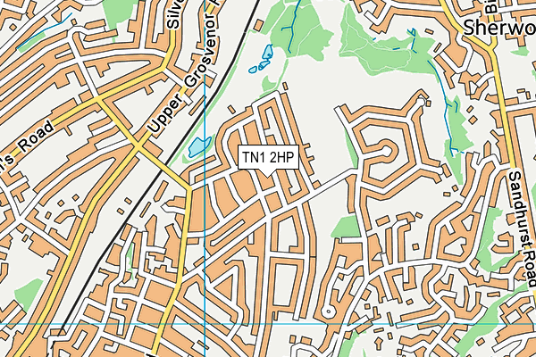 TN1 2HP map - OS VectorMap District (Ordnance Survey)