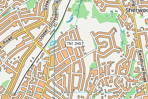 TN1 2HS map - OS VectorMap District (Ordnance Survey)