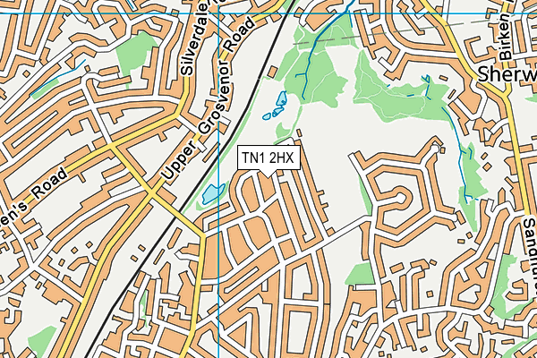 TN1 2HX map - OS VectorMap District (Ordnance Survey)