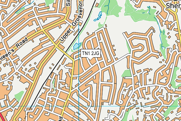 TN1 2JG map - OS VectorMap District (Ordnance Survey)