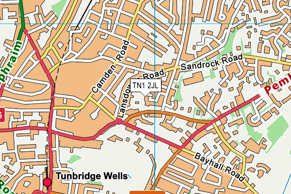 TN1 2JL map - OS VectorMap District (Ordnance Survey)