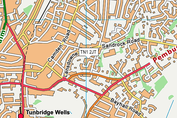 TN1 2JT map - OS VectorMap District (Ordnance Survey)