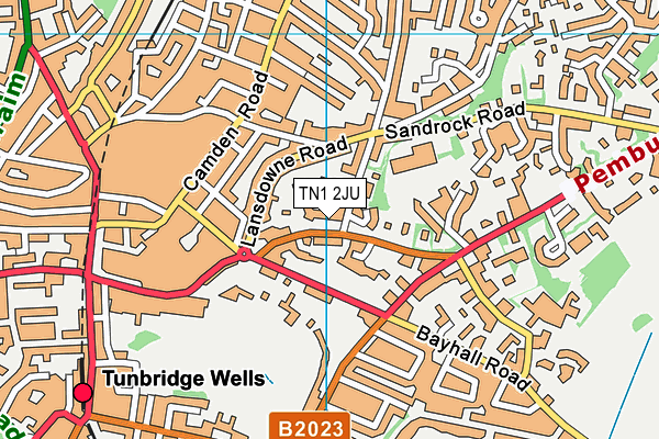 TN1 2JU map - OS VectorMap District (Ordnance Survey)