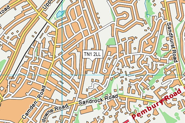 TN1 2LL map - OS VectorMap District (Ordnance Survey)