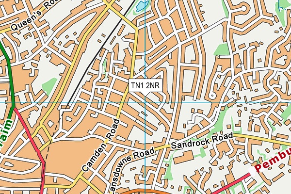 TN1 2NR map - OS VectorMap District (Ordnance Survey)