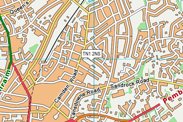 TN1 2NS map - OS VectorMap District (Ordnance Survey)