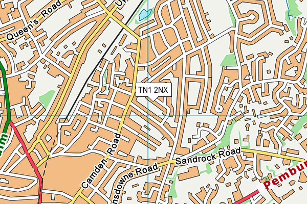 TN1 2NX map - OS VectorMap District (Ordnance Survey)