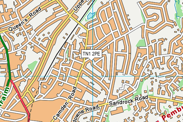 TN1 2PE map - OS VectorMap District (Ordnance Survey)