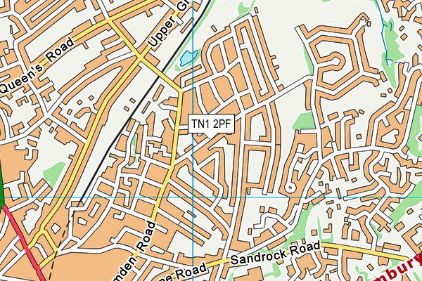 TN1 2PF map - OS VectorMap District (Ordnance Survey)