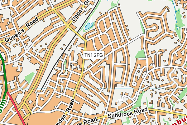 TN1 2PG map - OS VectorMap District (Ordnance Survey)