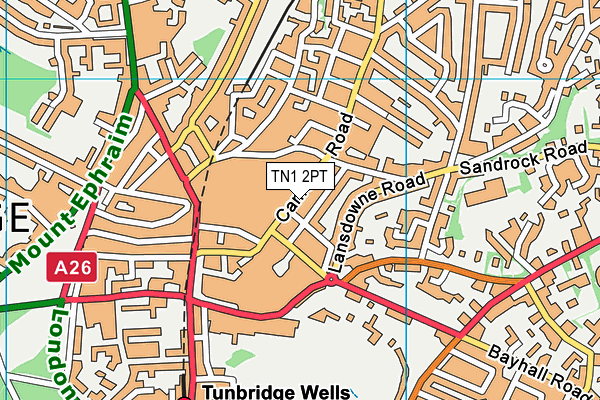 Spn Tunbridge Wells map (TN1 2PT) - OS VectorMap District (Ordnance Survey)