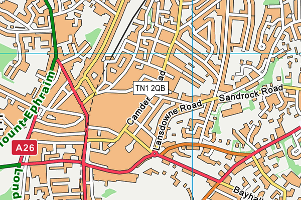 TN1 2QB map - OS VectorMap District (Ordnance Survey)