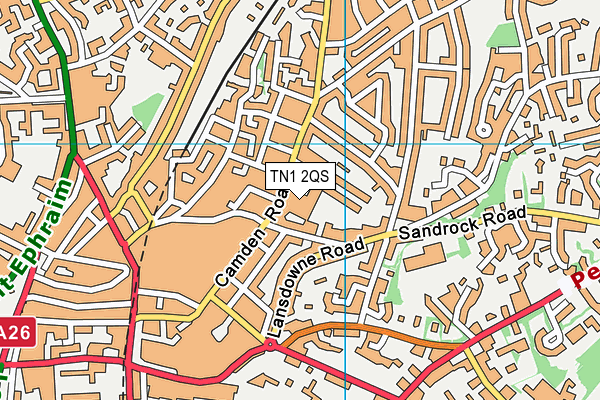 TN1 2QS map - OS VectorMap District (Ordnance Survey)