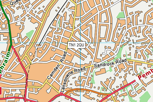 TN1 2QU map - OS VectorMap District (Ordnance Survey)