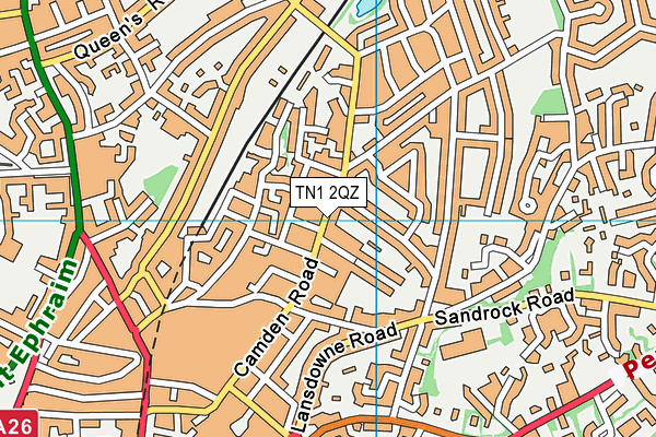 TN1 2QZ map - OS VectorMap District (Ordnance Survey)