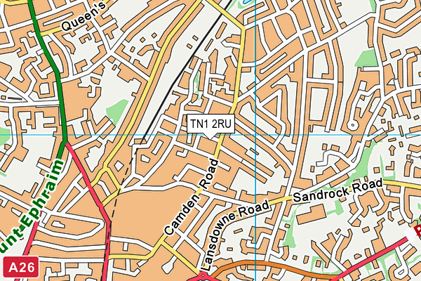 TN1 2RU map - OS VectorMap District (Ordnance Survey)