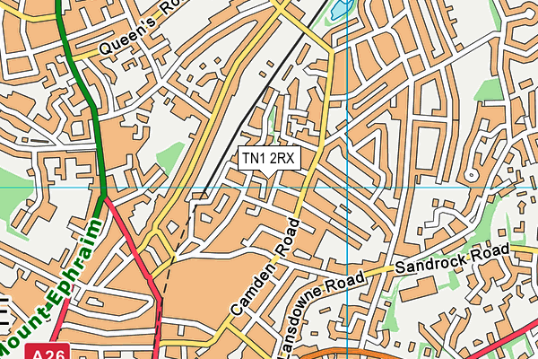 TN1 2RX map - OS VectorMap District (Ordnance Survey)