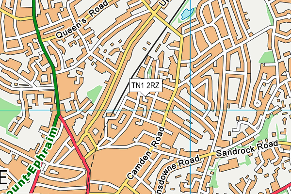 TN1 2RZ map - OS VectorMap District (Ordnance Survey)