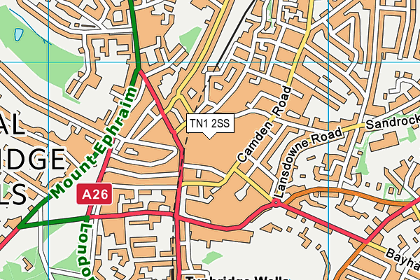 TN1 2SS map - OS VectorMap District (Ordnance Survey)